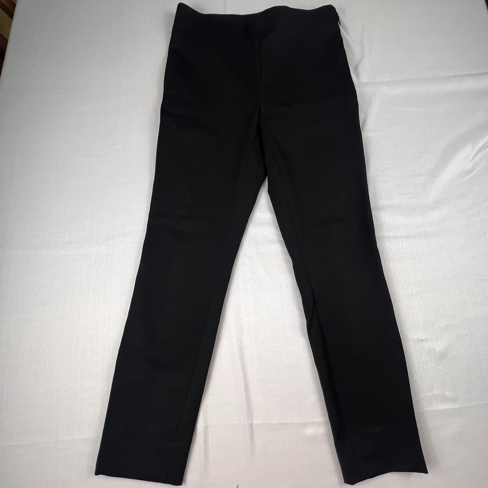 LOFT Dress Pants Skinny High Rise Side Zip Petites Black Office Career Size 4P